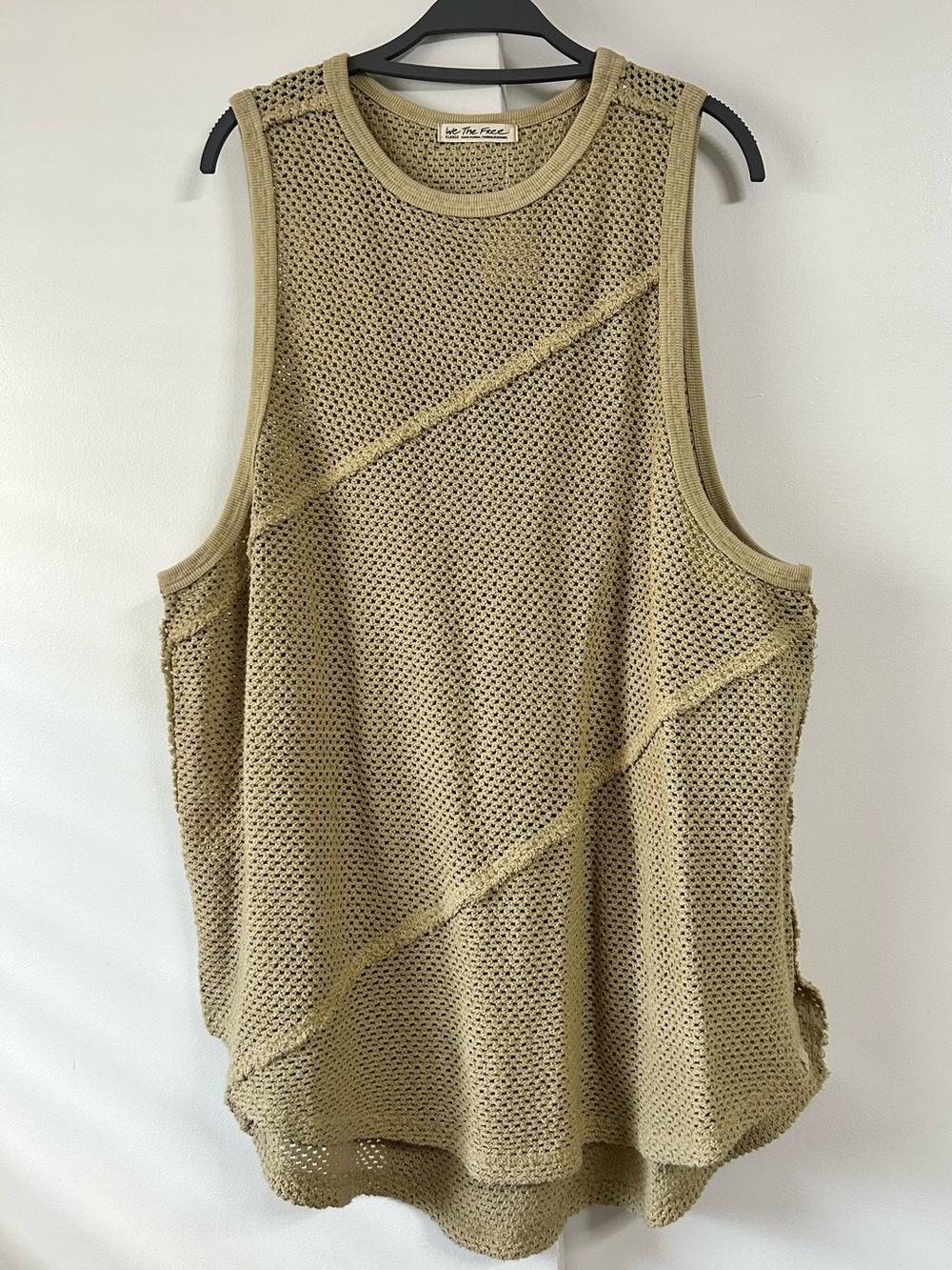 Free People Tan Mesh Tank Top - Picture 6 of 8